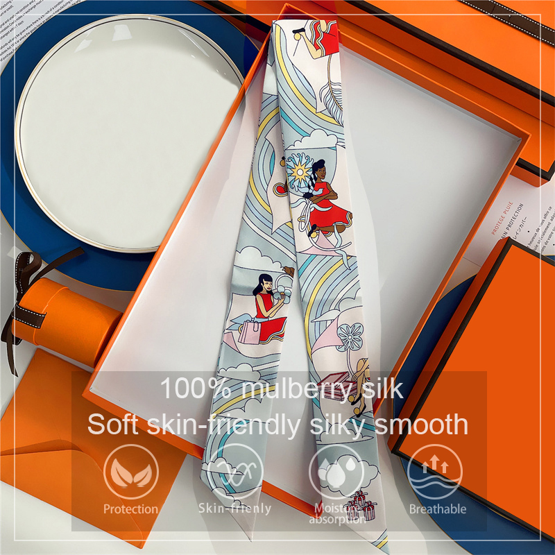 Ascot Neck Scarf - Foulard en soie de mûrier pour