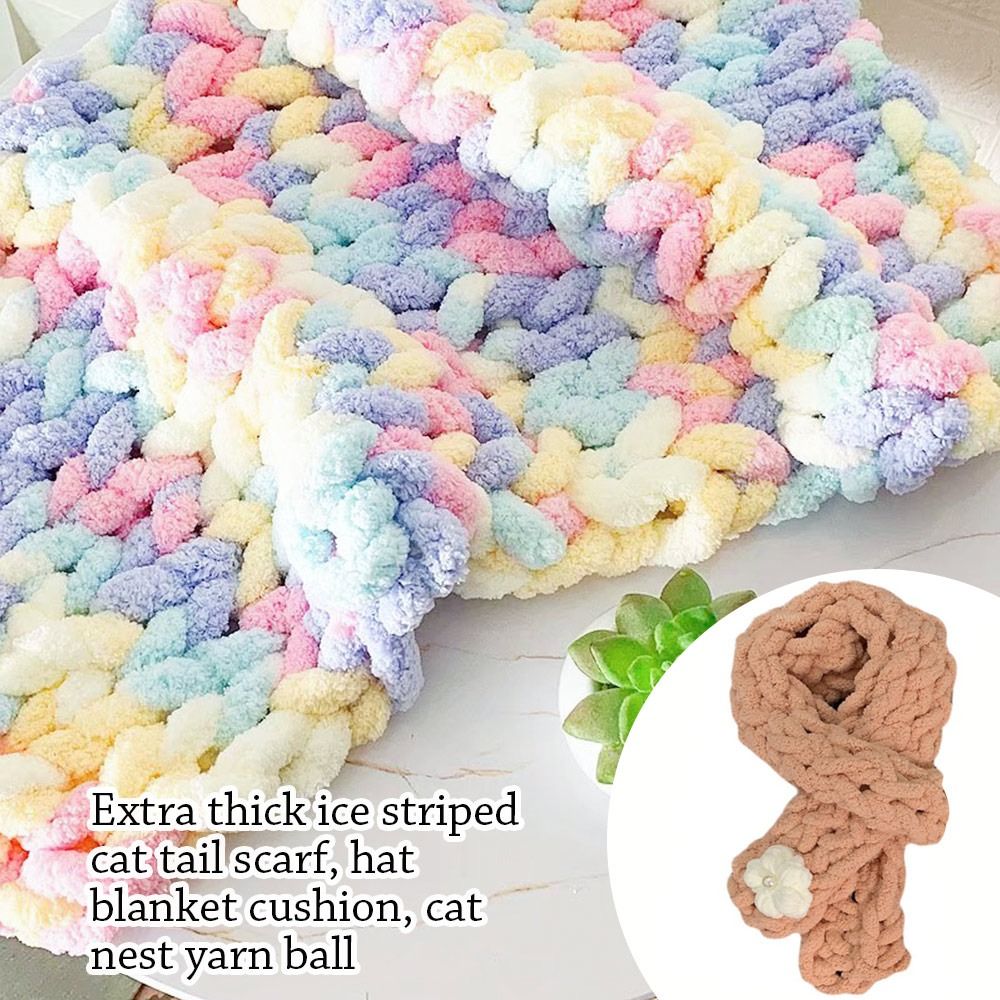 Fil Chenille Multicolore Doux  - Woven Scarf Blanket avis et prix