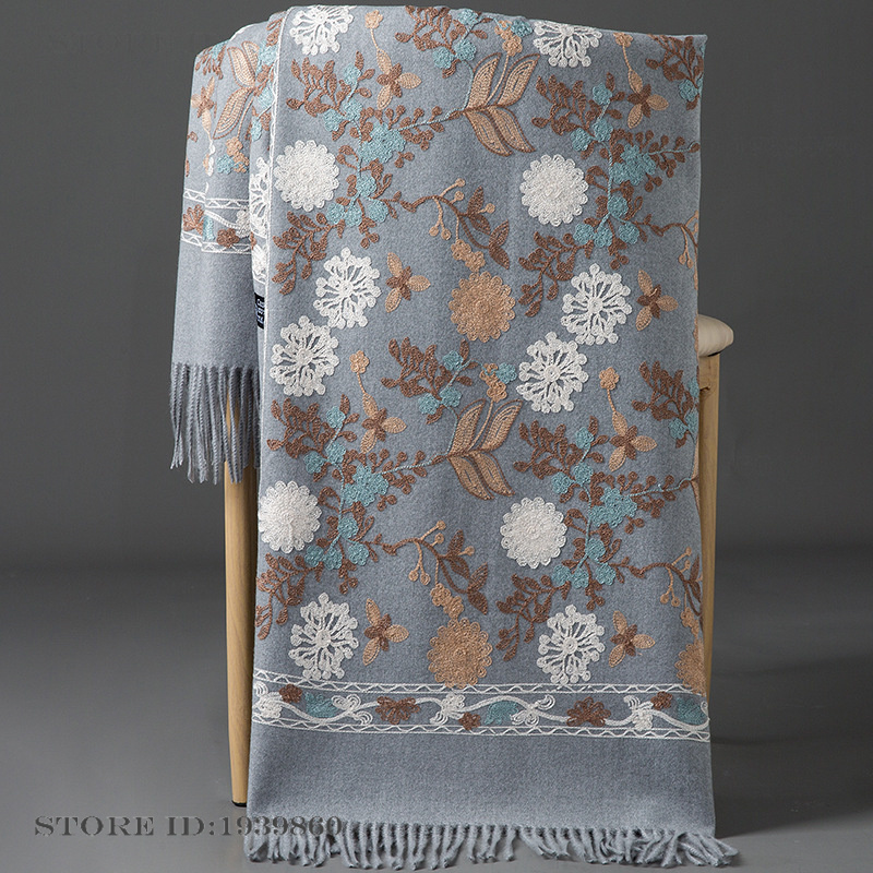 Écharpe longue en cachemire pa - Woven Scarf Blanket avis et prix
