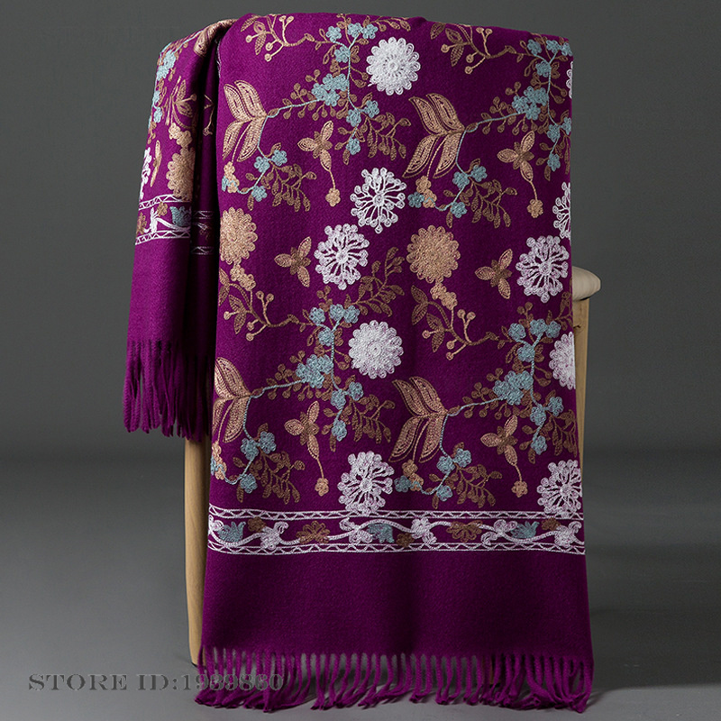 Écharpe longue en cachemire pa - Woven Scarf Blanket avis et prix