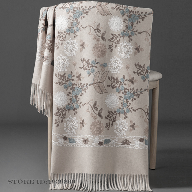 Écharpe longue en cachemire pa - Woven Scarf Blanket avis et prix