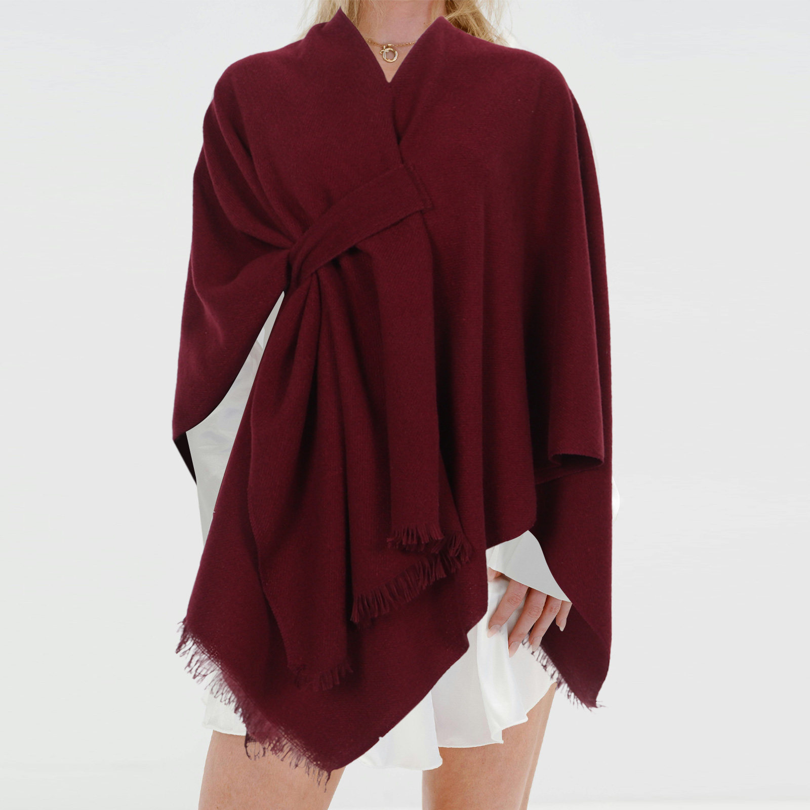 Écharpe-châle épaisse unie à p - Stole Wedding Shawl avis et prix